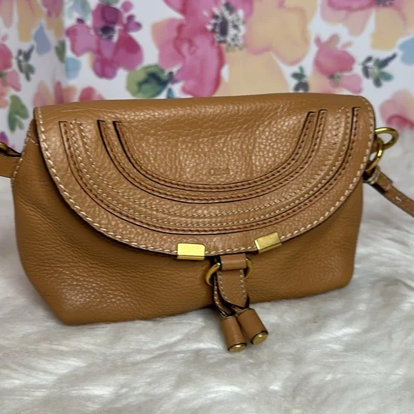 💯Authentic  CHLOE Calfskin Small Marcie Crossbody Bag🍀 - Picture 3 of 17